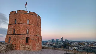 Morning Walk In Vilnius, Lithuania (No Music, 4K60fps)