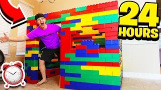 24 HOUR GIANT LEGO HOUSE CHALLENGE!