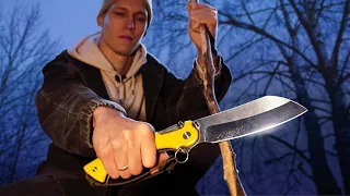 My folding MACHETE design! (design, building, testing) ENG Sub