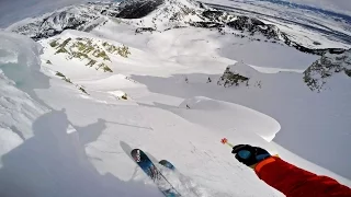 Jackson Hole Cliff drops and backcountry drone skiing with O_leeps