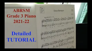 "Disco Baroque" by Alan Bullard - Grade 3 Piano Exam piece ( C:1 ) ABRSM 2021-22 / TUTORIAL