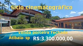 sítio cinematográfico com lago, a venda em Atibaia SP,  20 mil m² porteira fechada
