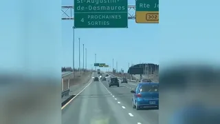 Vliegtuig maakt noodlanding op snelweg ,als in echte prof!!in Quebec!