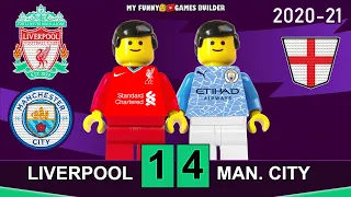 Liverpool vs Manchester City 1-4 • 2020/21 (Man. City) • All Goals Full Highlights Lego Football