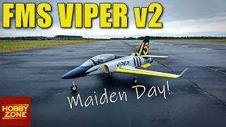 FMS 70mm Viper v2 EDF RC Jet Review from Hobbyzone - Maiden Flight