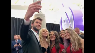 Avengers: Endgame Red Carpet Selfie With Miley Cyrus & Liam Hemsworth