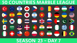 50 Countries Marble Race League Season 23 Day 7/10 Marble Race in Algodoo