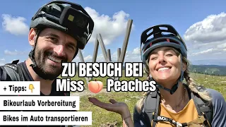 Erstes Mal Biken mit Miss Peaches 🍑 | Vorbereitung für Bikeurlaub Reise Tipps / Biketransport