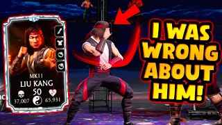 MK11 Liu Kang is INCREDIBLE in MK Mobile! Easy S-Tier Character, I WAS DUMB!