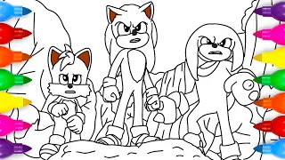 Drawing Tails Sonic Knuckles Coloring Pages