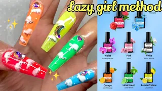 Quick and Easy Gel Polish Design using the Lazy Girl Method | Gel Polish Review | Nails by Kamin