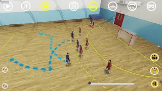 Tactic3D Handball: attack of a 5 - 1 defense