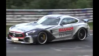 Bluhm Racing AMG GTR Renntech Nordschleife BTG Hot Lap with traffic and yellow flag
