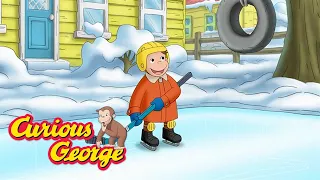 George builds a backyard ice rink  🐵 Curious George 🐵 Kids Cartoon 🐵 Kids Movies