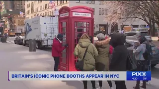 London's iconic red phone booths popping up in NYC