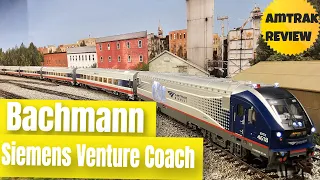 Bachmann Siemens Venture Coach Review: HO Amtrak Ultra Modern Passenger Cars Unveiled!