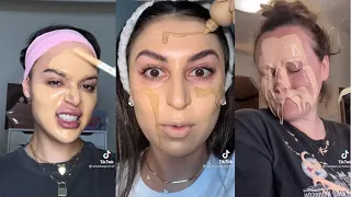 🔥 TikTok Foundation Challenge Makeup Transformation! I’m Legit Makeup Compilation 🔥