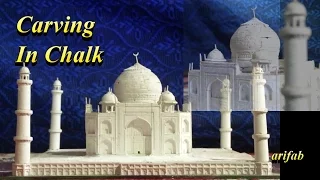 Taj Mahal: Chalk carving: Micro Sculpture. Amazing delicate Indian Art