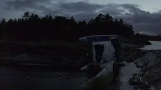 Спасение парусного катамарана SibCat-24С на Ладожском озере. 4K