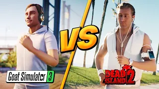 Goat Simulator 3 Vs Dead Island  2 Trailer Comparison (synchronized)