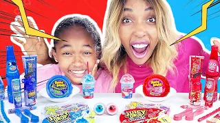 Pt.1 CHALLENGE BONBONS EPICÉS : On test les snacks les plus piquants avec ma maman !!