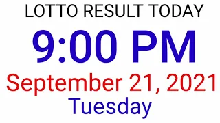 PCSO LOTTO RESULT TODAY September 21, 2021 9PM DRAW 2D 3D 6D 6/42 6/49 6/58