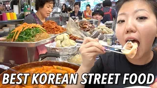 TOP 10 KOREAN STREET FOODS TO TRY! Gwangjang Market Street Food Tour in Seoul, South Korea