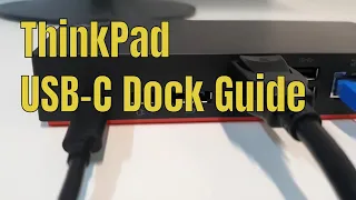 How to setup the Lenovo ThinkPad USB C Dock