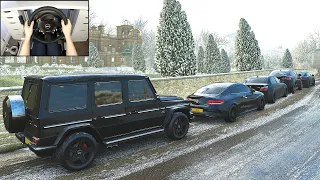 RUSSIAN MAFIA CONVOY (GIVEAWAY) - Forza Horizon 4 (Steering Wheel + Shifter) Gameplay