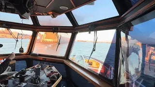 Inbound Ship (Sunrise) 3-21-24 Tugboat Sounds
