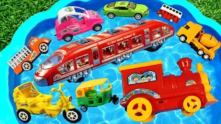 Transportation Toy Vehicles of Different Model | Bullet Train, Rickshaw, Pickup Truck, Mixer Truck