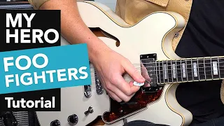 Foo Fighters - My Hero guitar lesson tutorial