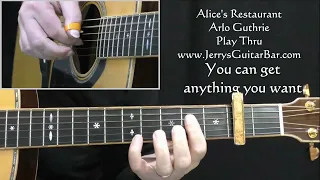 Arlo Guthrie Alice's Restaurant | Guitar Play Thru