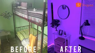 malaysia small room makeover✨🌧|| aesthetic