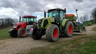 setí jarní pšenice 2023 /Claas Axion 850 /Amazone AD-P 4000 /McCormick MTX 185 /Opall Agri Saturn