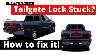 Tailgate won't unlock, Pop and Lock lever.