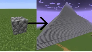 Making a MEGA PYRAMID in MINECRAFT Starting with ONE BLOCK using LAVACAST