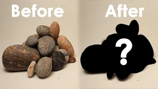 Rock Tumbler Before and After