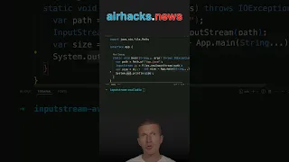 The "Size" of an InputStream #java #shorts #coding #airhacks
