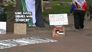 UNC students continue their peaceful pro-Palestinian protest