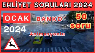 EHLİYET SINAV SORULARI 2024 OCAK, OCAK ŞUBAT 2024 EHLİYET SINAV SORULARI