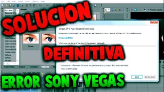 SONY VEGAS SE CIERRA - Solución + Un par de Tips