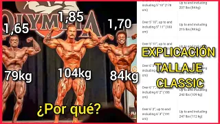 EXPLICACIÓN ALTURA-PESO CLASSIC PHYSIQUE | ¡Así funciona el tallaje y límite de peso!