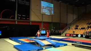 JOERGENSEN Mikkel (DEN) - 2015 Trampoline Worlds - Qualification Double Mini Routine 2