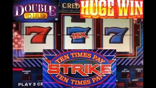NEVER BEFORE SEEN YOUTUBE DEBUT! HUGE WIN! TEN TIMES PAY STRIKE SLOT PLAY! + DOUBLE GOLD SLOTS! 10X