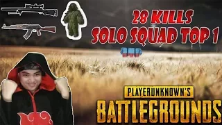 RIP113 PUBG - SOLO Squad 28 Kill (Ghillie Suit AK47 + M24) One TAP One Kill