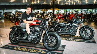 พาชม Harley Davidson 48 แต่ง คันนึงเป็นฮาร์เลย์ อีกคันเป็นฮาร์ลี่ย์