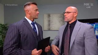 Adam Pearce Confronts Nick Aldis About Randy Orton's Signing" - WWE SmackDown 12/01/2023