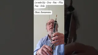 Le note Si3 - Do4 - Re4 - Mi4 - Fa4 - Sol4 - Oboe: Beniamino