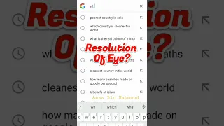 What is the Resolution of Human Eye? #shorts #interestingfacts